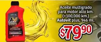 Soriana Híper Aceite multigrado para motor alto km oferta