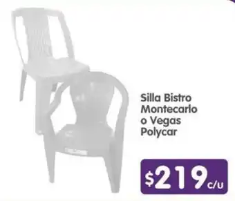 Arteli express Silla Bistro Montecarlo o Vegas Polycar oferta