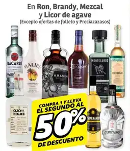 Soriana Híper En Ron, Brandy, Mezcal y Licor de agave oferta