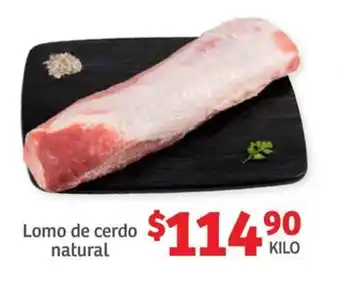 Soriana Híper Lomo de cerdo natural oferta