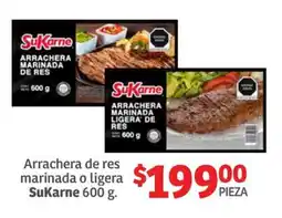 Soriana Híper Sukarne Arrachera de res marinada o ligera oferta