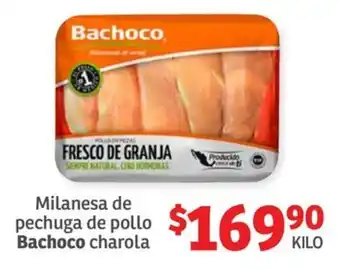 Soriana Híper Milanesa de pechuga de pollo Bachoco charola oferta