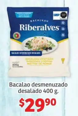 Soriana Híper Riberalves Bacalao desmenuzado desalado oferta