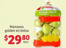 Soriana Híper Manzana golden en bolsa oferta