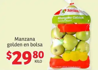 Soriana Híper Manzana golden en bolsa oferta