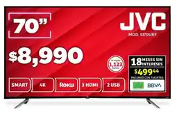 Soriana Híper JVC Smart TV 70" oferta