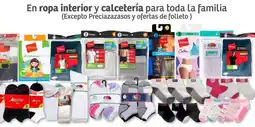 Soriana Híper En ropa interior y calcetería para toda la familia oferta