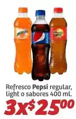 Soriana Híper Pepsi - refresco regular, light o sabores oferta