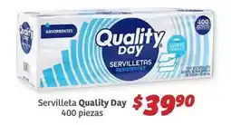 Soriana Híper Suave - servilleta quality day 400 piezas oferta