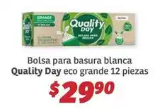 Soriana Híper Quality day - bolsa para basura blanca eco grande 12 piezas oferta