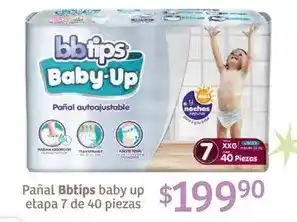 Soriana Híper Bbtips - pañal bbtips baby up etapa 7 de 40 piezas oferta