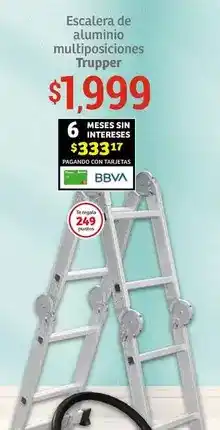 Soriana Híper Escalera de aluminio multiposiciones oferta