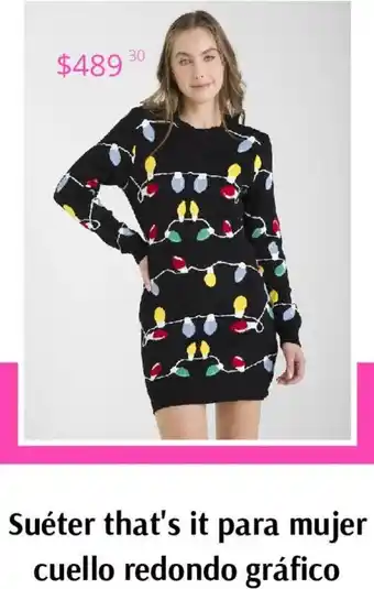 Liverpool Suéter That's It para Mujer Cuello Redondo Gráfico oferta