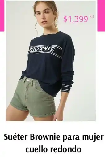 Liverpool Suéter Brownie para Mujer Cuello Redondo oferta