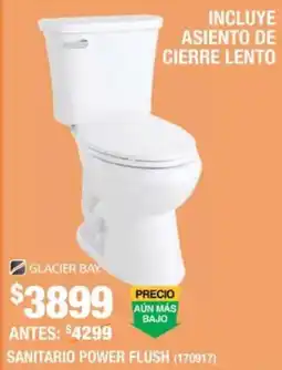 The Home Depot Glacier Bay Sanitario power flush oferta