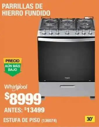 The Home Depot Whirlpool estufa de piso oferta