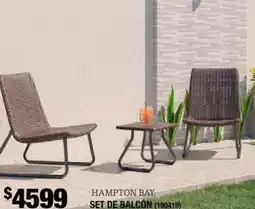 The Home Depot Hampton bay set de balcón oferta