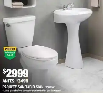 The Home Depot Paquete sanitario sian oferta