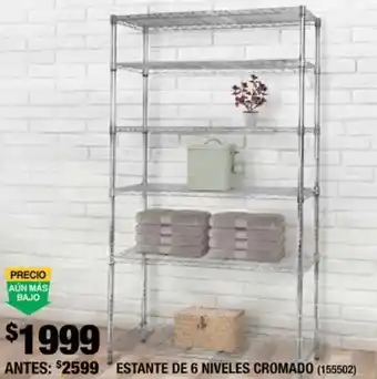 The Home Depot Estante de 6 niveles cromado oferta