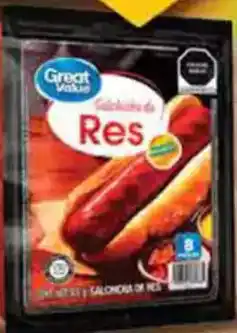 Walmart Salchicha de res oferta