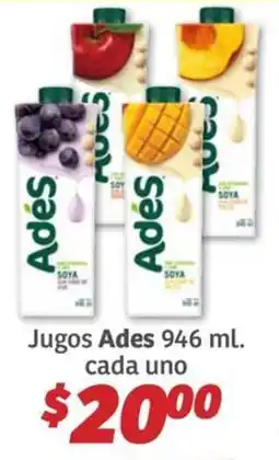 Soriana Híper Adés Jugos oferta