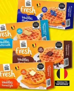 Soriana Híper Valley Foods Waffles homestyle, buttermilk, chocolate chip o blueberries oferta