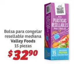 Soriana Híper Valley Foods Bolsa para congelar resellable mediana oferta
