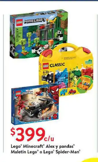 Walmart Lego Minecraft Alex y Pandas Maletin Lego o Lego Spider-Man oferta