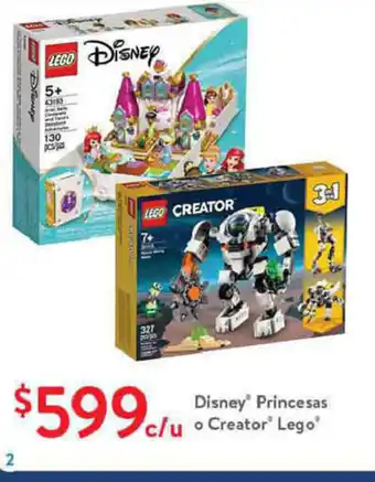 Walmart Disney Princesas o Creator Lego oferta