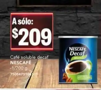City Club Cafe Soluble decaf NESCAFE oferta
