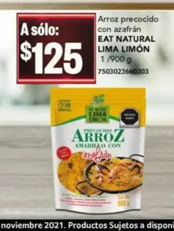 City Club Arroz Precocido con azafran EAT NATURAL LIMA LIMON oferta