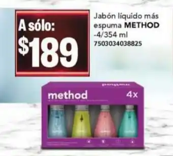 City Club Jabon Liquido Mas espuma METHOD oferta