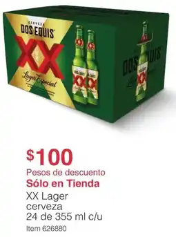 XX Lager cerveza