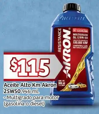 Soriana Mercado Akron aceite alto km oferta