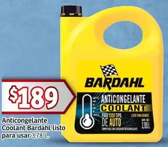 Soriana Mercado Bardahl anticongelante coolant listo para usar oferta