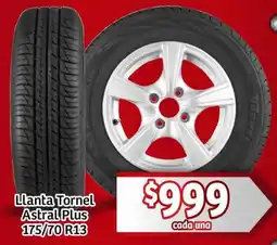 Soriana Mercado Llanta tornel astral plus 175/70 r13 oferta