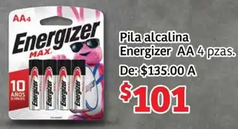 Soriana Mercado Energizer pila alcalina aa oferta