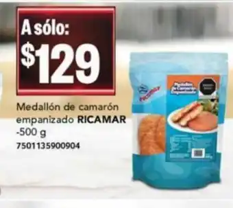 Medallon de camaron empanizado RICAMAR 500g