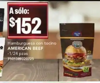 City Club hamburguesa con tocino AMERICAN BEEF oferta