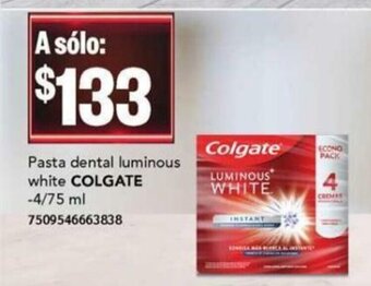 City Club Pasta Dental Luminous white COLGATE oferta