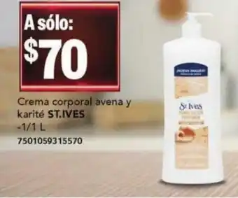 City Club Crema Corporal Avena y Karite ST.IVES oferta