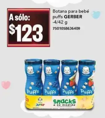 City Club Botana para bebe puffs GERBER oferta