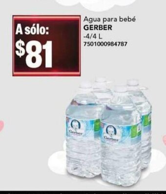 Agua para bebe GERBER