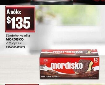 City Club Sandwich Vainilla MORDISKO oferta