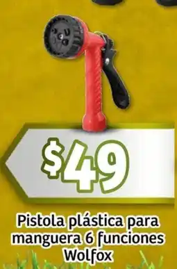 Soriana Mercado Wolfox pistola plástica para manguera 6 funciones oferta