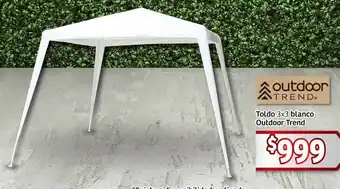 Soriana Mercado Toldo 3x3 blanco outdoor trend oferta