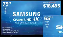 Chedraui SAMSUNG Crystal UHD 4K 65" oferta