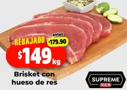 HEB H.E.B Supreme brisket con hueso de res oferta