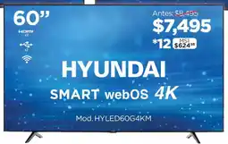 Chedraui Hyundai smart webOS 4k 60" oferta