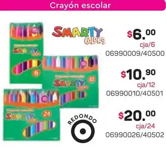 Tony Super Papelerías Crayón escolar smarty colors oferta